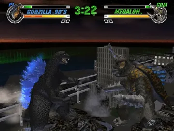 Godzilla - Destroy All Monsters Melee screen shot game playing